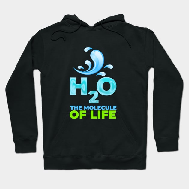 H2O the molecule of life Hoodie by T-Shirts Zone